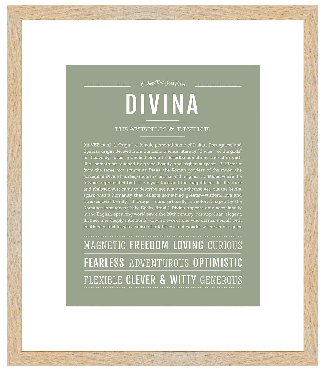 Divina | Name Art Print