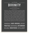 Divinity Personalized Name Meaning Art Prints – Name Stories