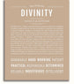 Divinity Personalized Name Meaning Art Prints – Name Stories