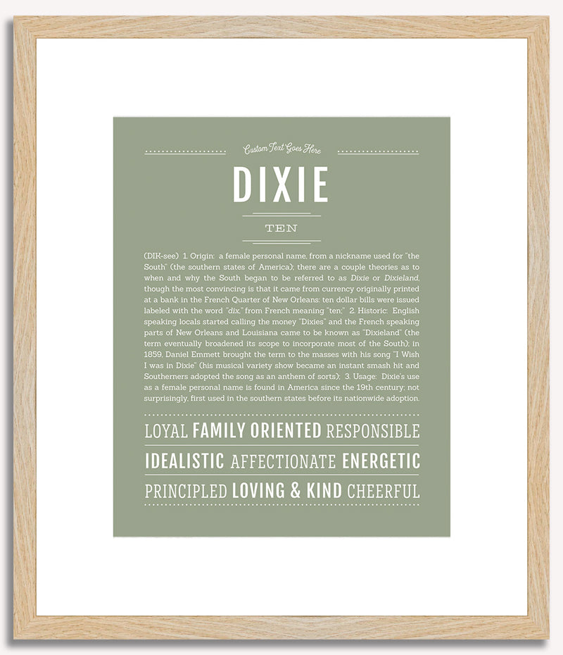 Dixie | Name Art Print