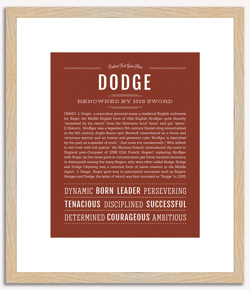 Dodge | Name Art Print