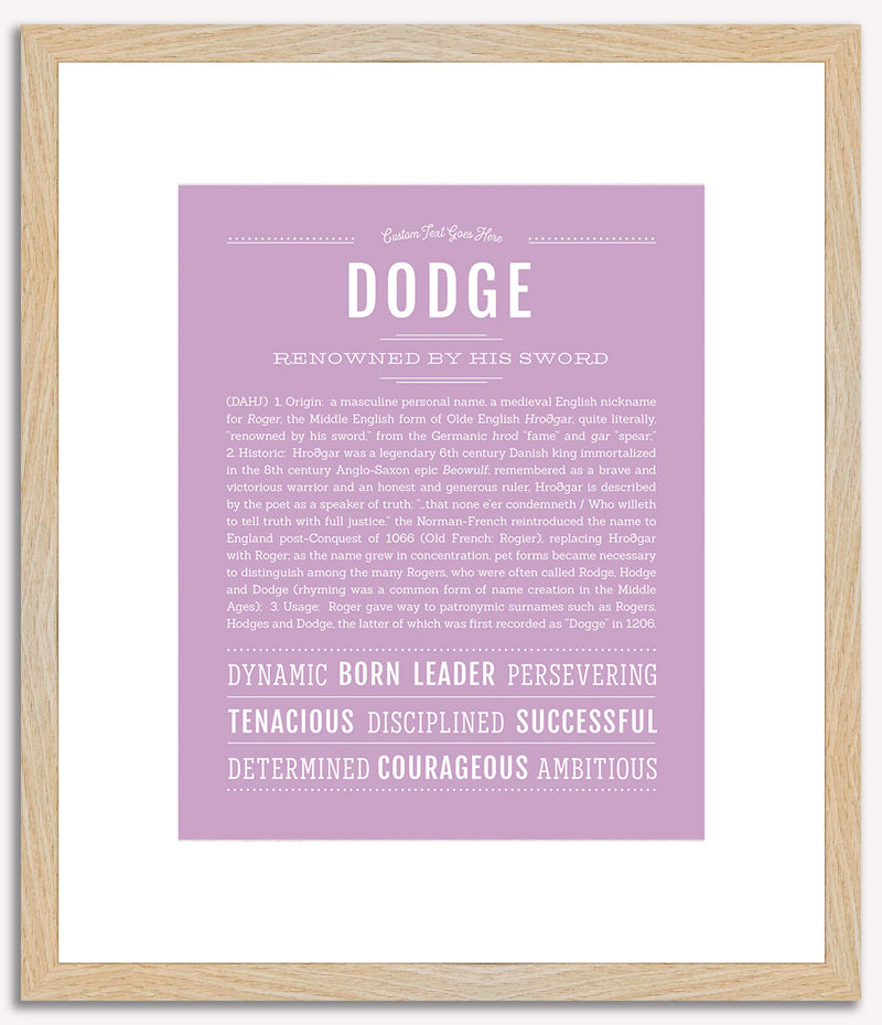 Dodge | Name Art Print