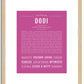 Dodi | Name Art Print