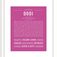 Dodi | Name Art Print