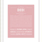 Dodi | Name Art Print