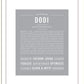 Dodi | Name Art Print
