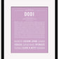 Dodi | Name Art Print