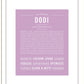 Dodi | Name Art Print