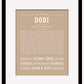 Dodi | Name Art Print