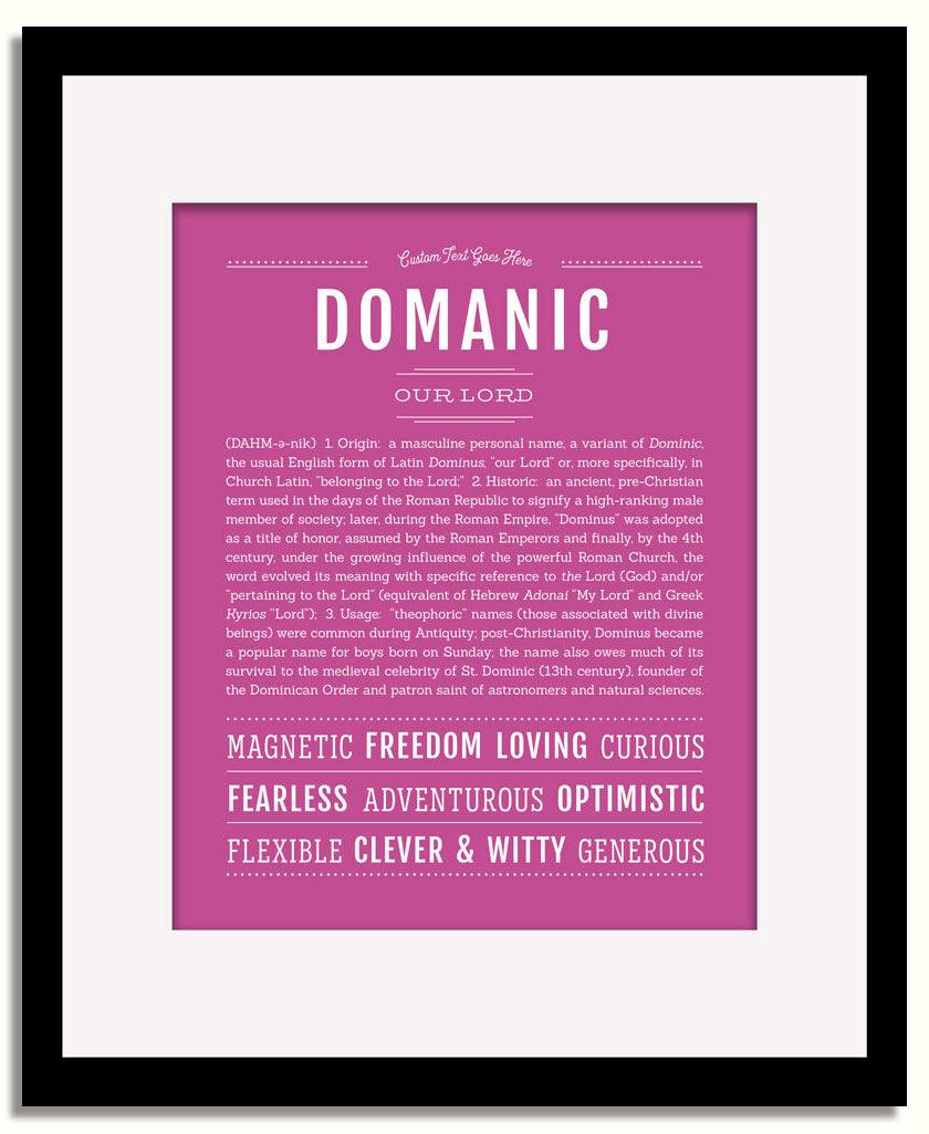 Frame Options | Dark Pink | Black Frame, Matted