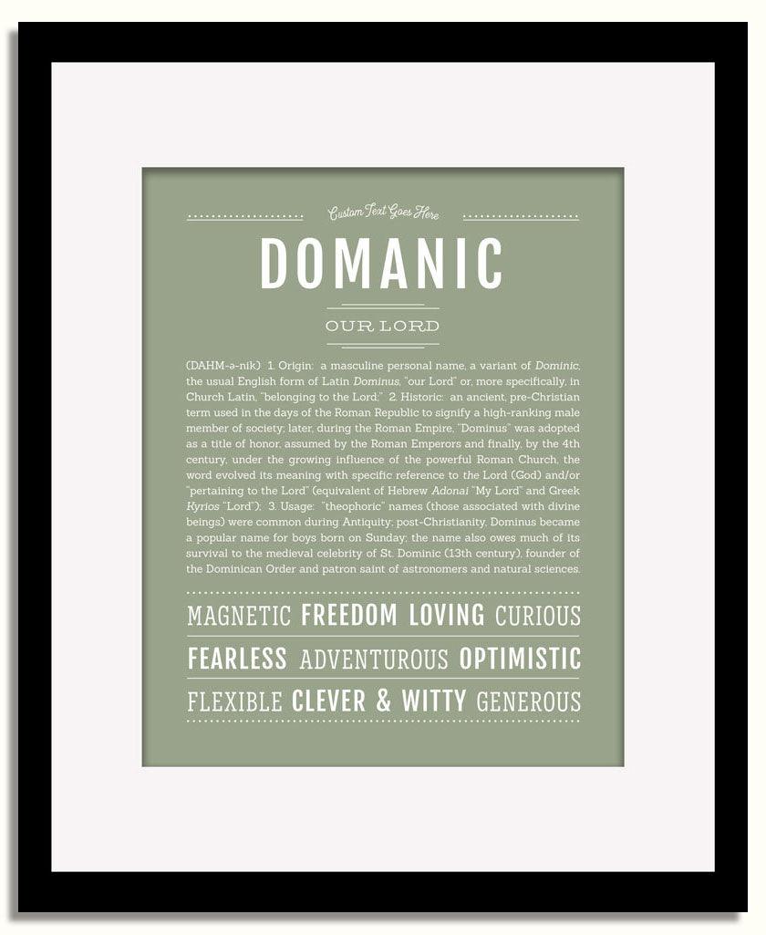 Frame Options | Sage | Black Frame, Matted