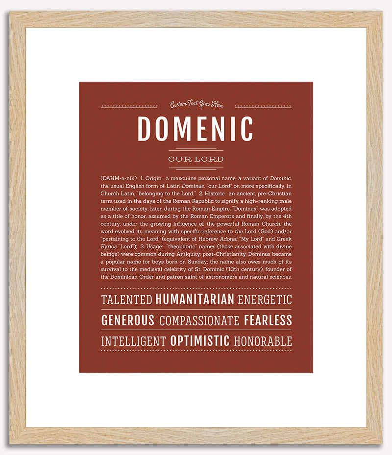 Domenic | Name Art Print