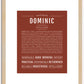 Dominic | Name Art Print