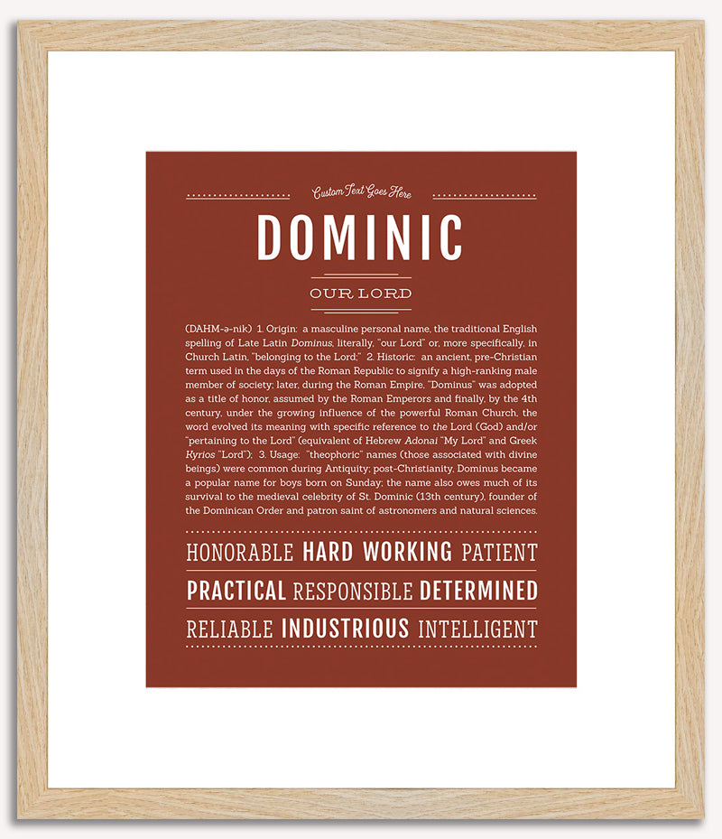 Dominic | Name Art Print