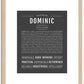 Dominic | Name Art Print