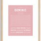 Dominic | Name Art Print