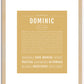 Dominic | Name Art Print