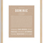 Dominic | Name Art Print