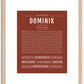 Dominik | Name Art Print