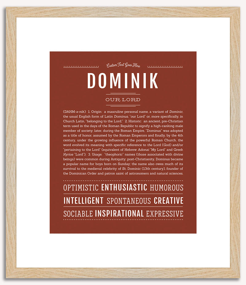 Dominik | Name Art Print