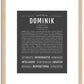 Dominik | Name Art Print