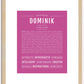 Dominik | Name Art Print