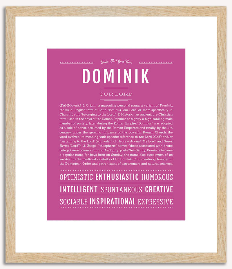 Dominik | Name Art Print