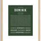 Dominik | Name Art Print