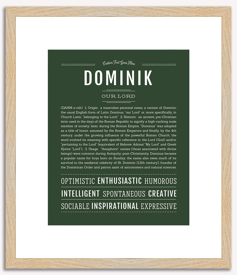 Dominik | Name Art Print