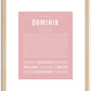 Dominik | Name Art Print