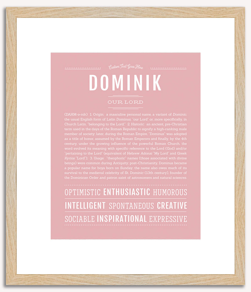 Dominik | Name Art Print