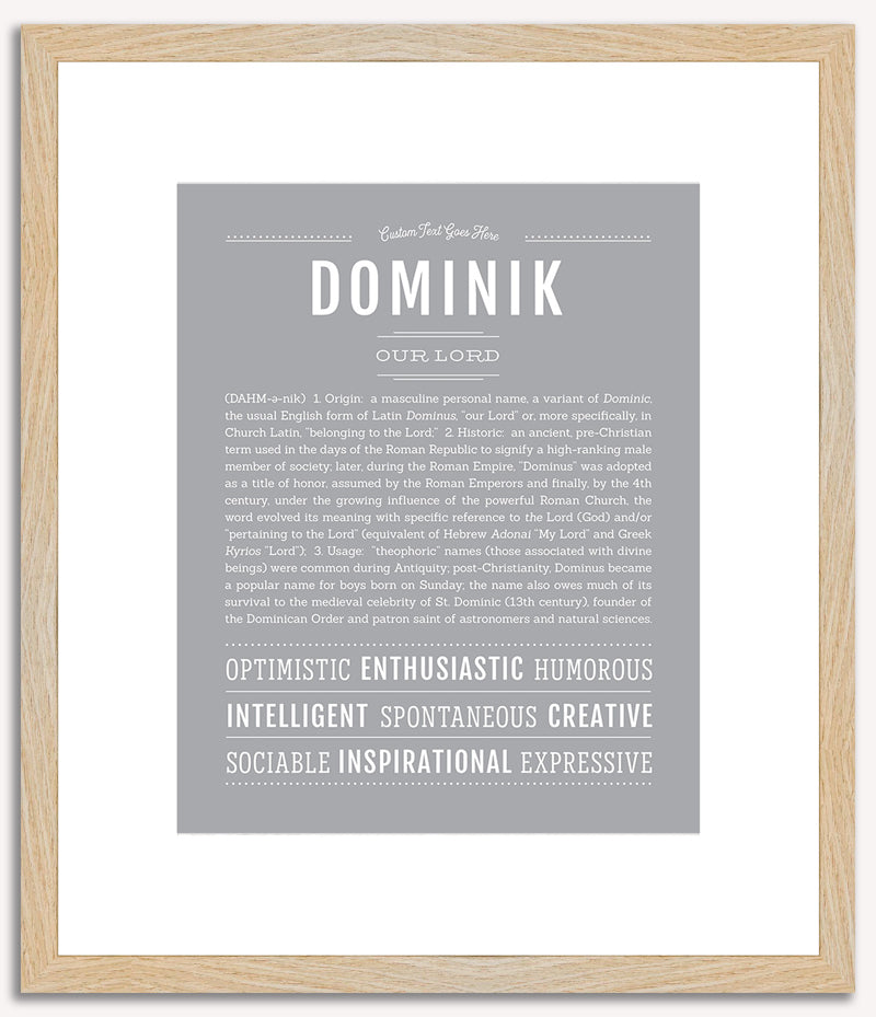 Dominik | Name Art Print