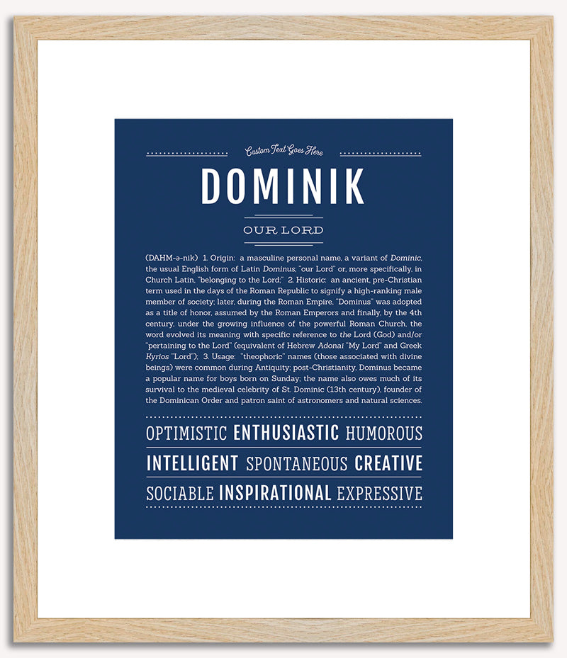 Dominik | Name Art Print