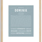 Dominik | Name Art Print