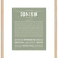 Dominik | Name Art Print