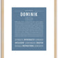 Dominik | Name Art Print