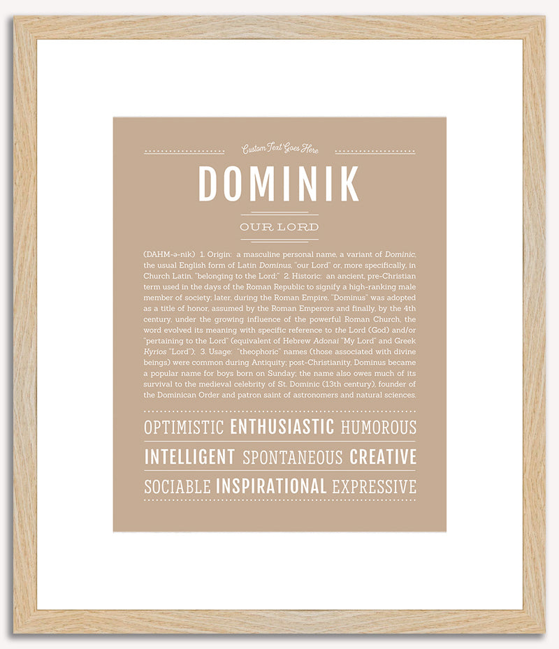 Dominik | Name Art Print