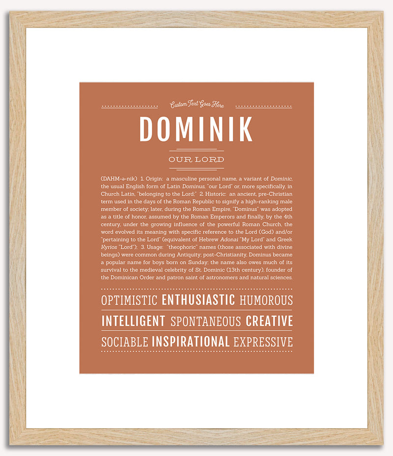 Dominik | Name Art Print