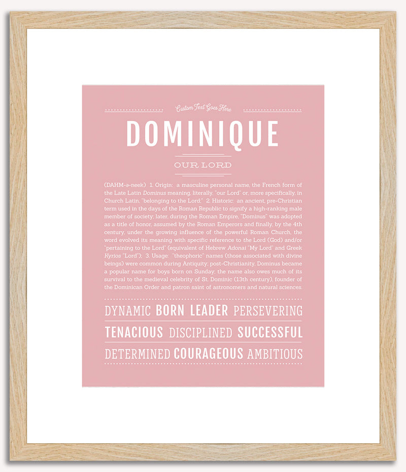 Dominique (male) | Name Art Print