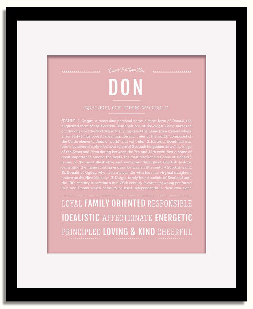 Frame Options | Dusty Rose | Black Frame, Matted