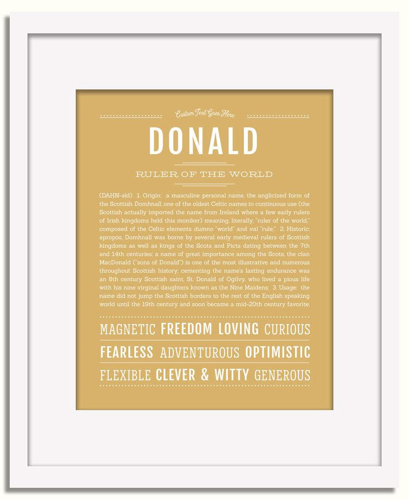 Frame Options | Matte Gold | White Frame, Matted