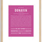 Donavin | Name Art Print