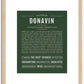 Donavin | Name Art Print