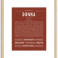 Donna | Name Art Print