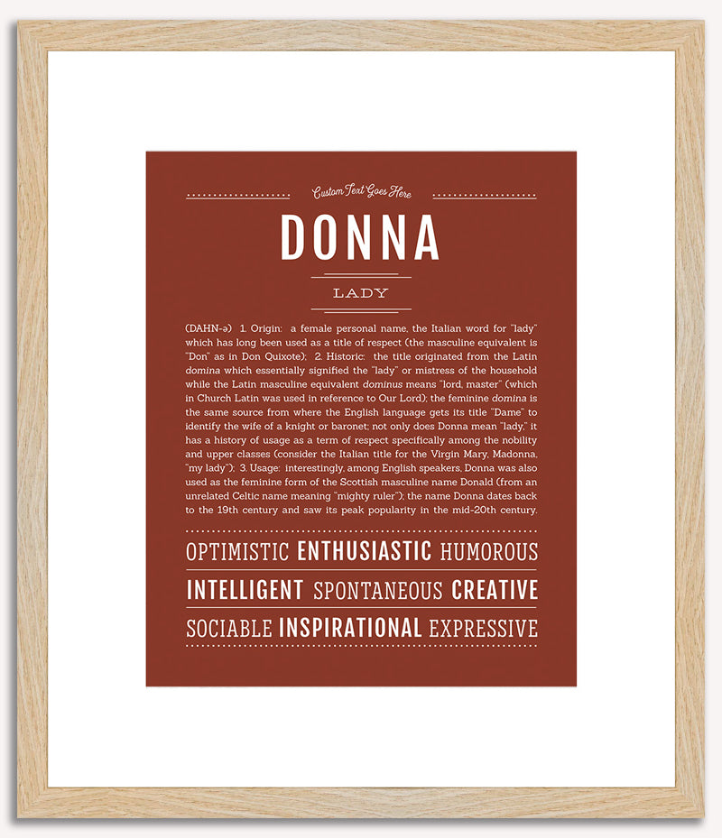 Donna | Name Art Print