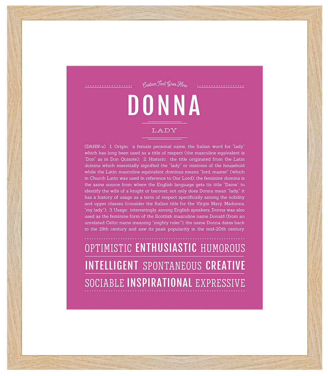 Donna | Name Art Print