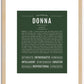 Donna | Name Art Print