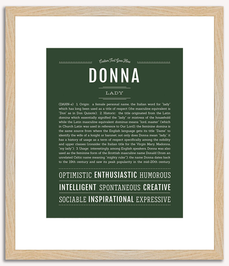 Donna | Name Art Print