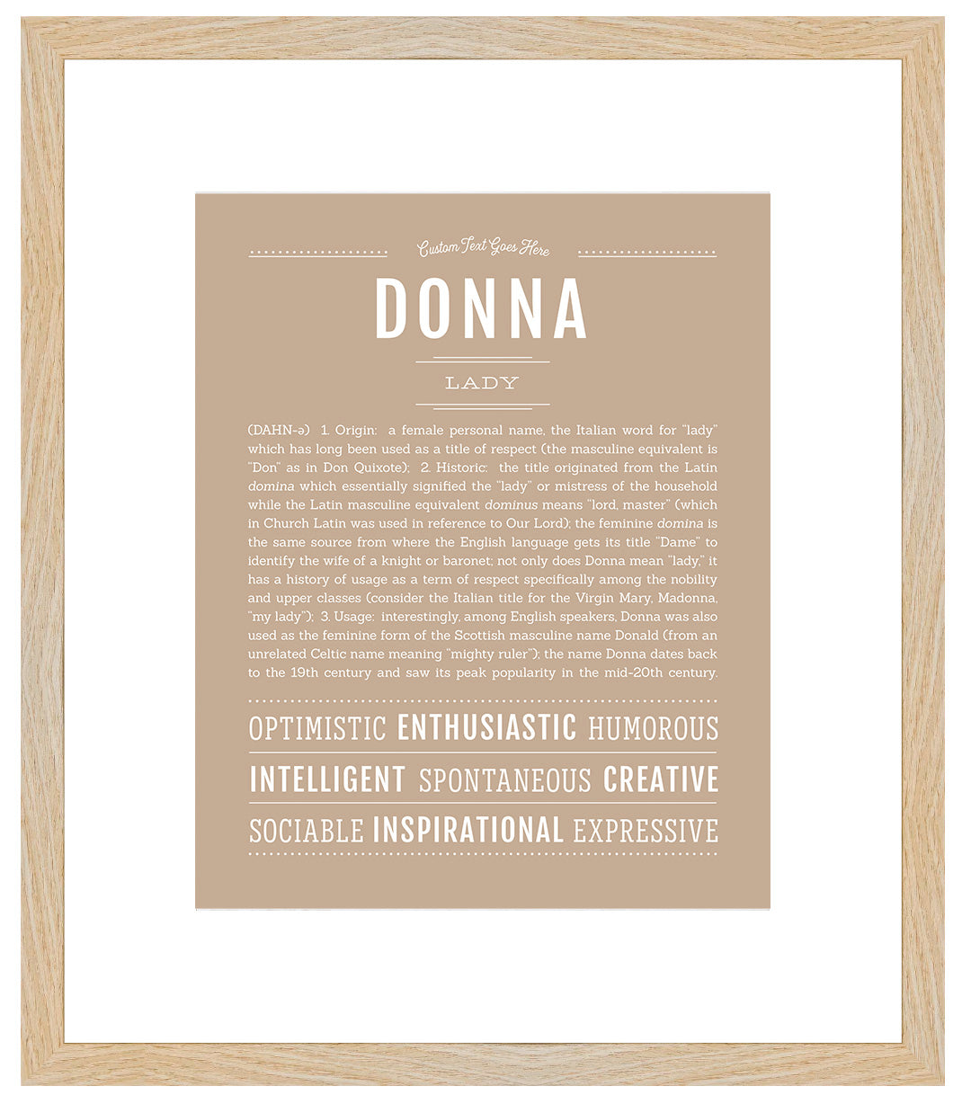 Donna | Name Art Print