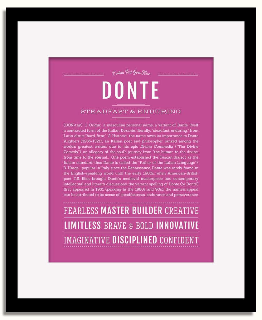 Frame Options | Dark Pink | Black Frame, Matted